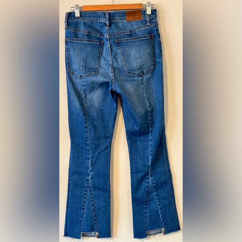 Madewell Cali Demi Boot Jeans Back-Seam Edition Released Raw Hem Size 28 - Picture 4 of 13